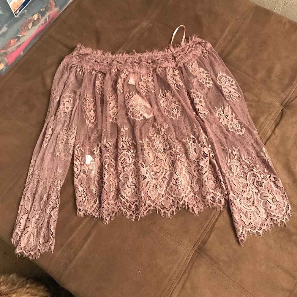 Forever 21 Lace off the shoulder top